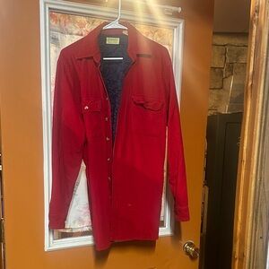 St. John's Bay Men's Red Shirt Jacket